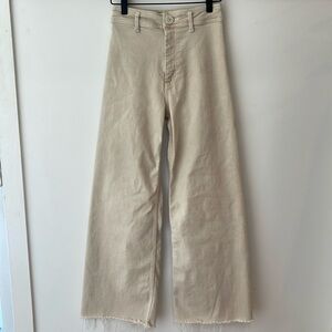 Zara Cream Flare & Wide Leg Jeans